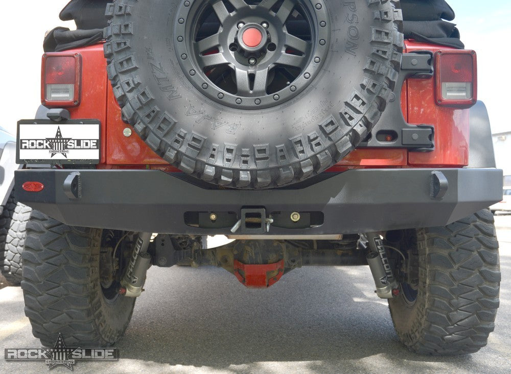 Jeep JK Full Rear Bumper For 07-18 Wrangler JK No Tire Carrier Rigid Series Rock Slide Engineering - Image 1