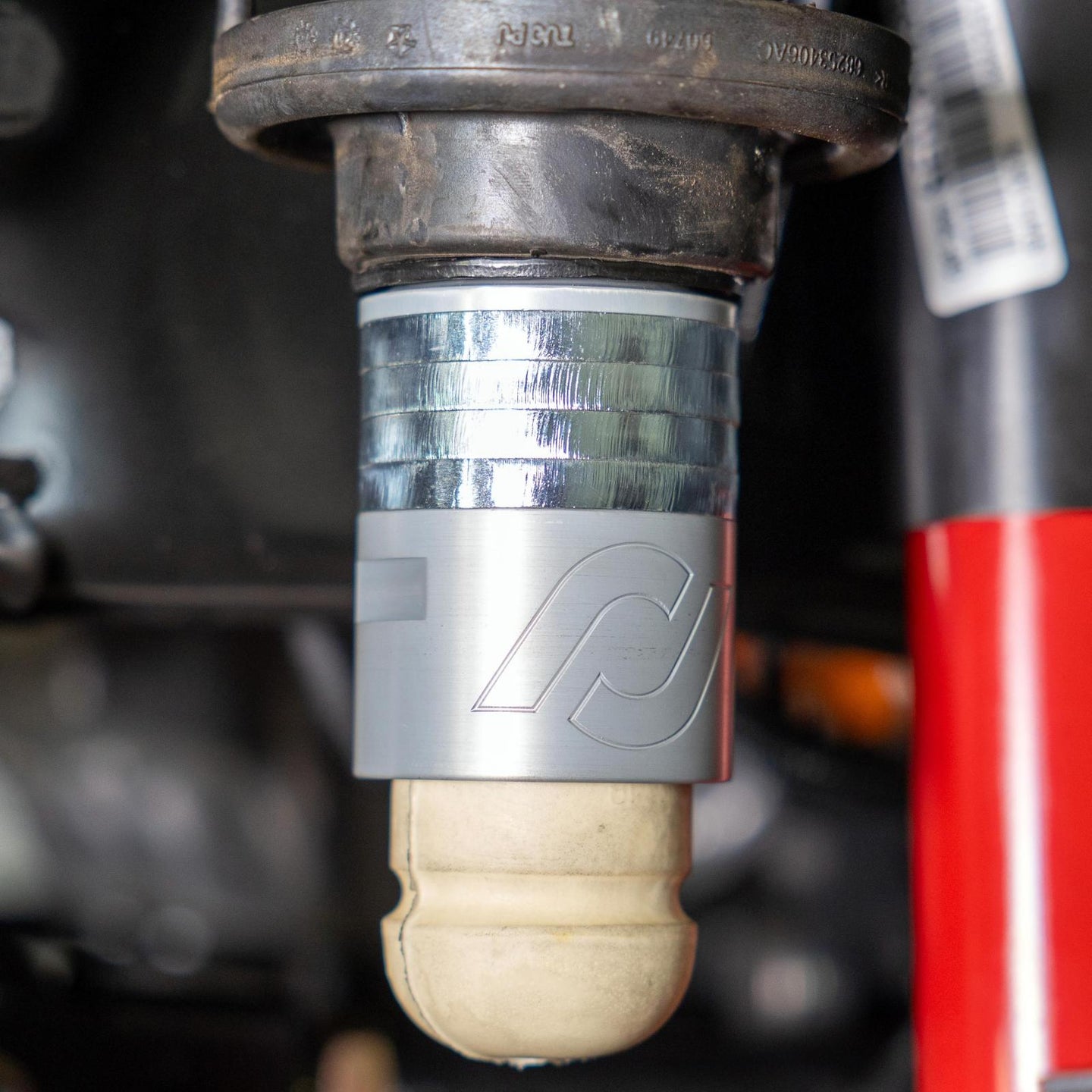 JL/JT & JK Adjustable Front Upper Bump Stops Billet Aluminum Complete w/ Steel Shims Hardware Wrench Height Adjustment Range 189-315 Inch - Image 3