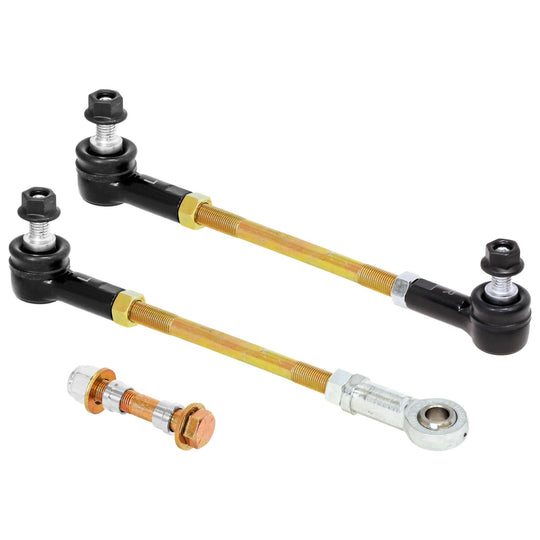 Adjustable Sway Bar End Link Kit for JL/JT Front (8 1/2 Inch Long Rods w/ Sealed Rod Ends and Jam Nuts pair) RockJock 4X4 - Image 1