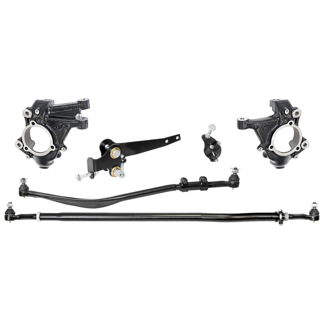 Currectlync Jeep JL/JT High Steer Kit For Stabilizer Shock And Non-Rubicon Axle. Incl. Knuckles Drag Link Tie Rod Trac Bar Reloc/Shock Mount Axle Shock Tie Rod Clamp RockJock 4x4 - Image 1