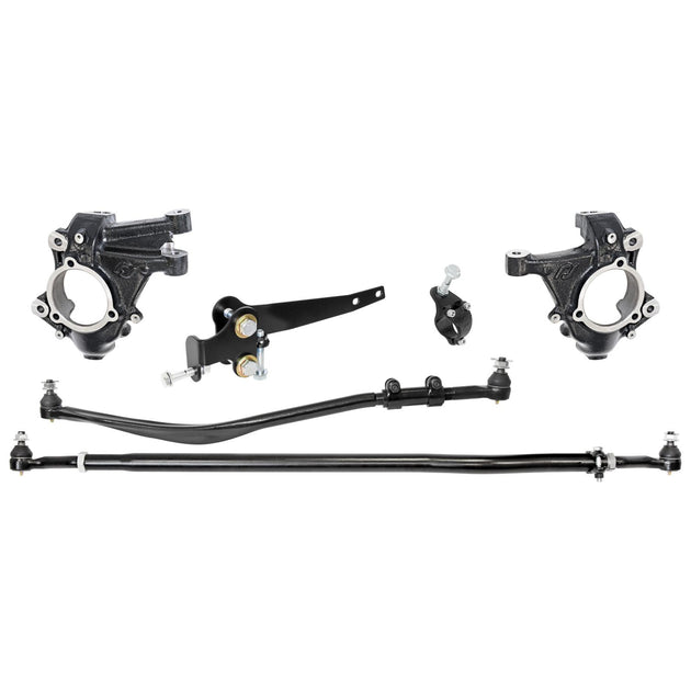 Currectlync Jeep JL/JT High Steer Kit For Stabilizer Shock And Non-Rubicon Axle. Incl. Knuckles Drag Link Tie Rod Trac Bar Reloc/Shock Mount Axle Shock Tie Rod Clamp RockJock 4x4 - Image 1