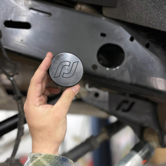 Frame Rail Plugs for JL/JT Frame Front behind axle centerline CNC Machined Black Delrin RockJock 4X4 - Image 2