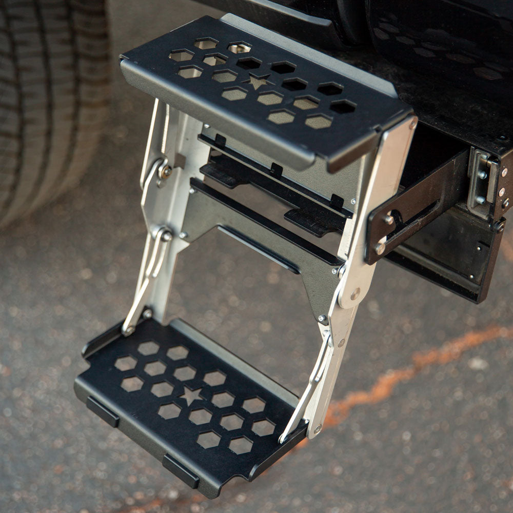 R-STEP 9 Inch Wide For 2020-2023 Jeep Gladiator Bed Step Attachment Brackets Passenger Side Behind Rear GAS MOTOR Tire Rock Slide Engineering - Image 5
