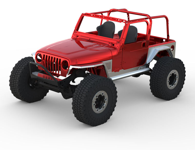 Jeep TJ Standard Steel Corner Armor 97-06 Wrangler TJ Artec Industries - Image 2