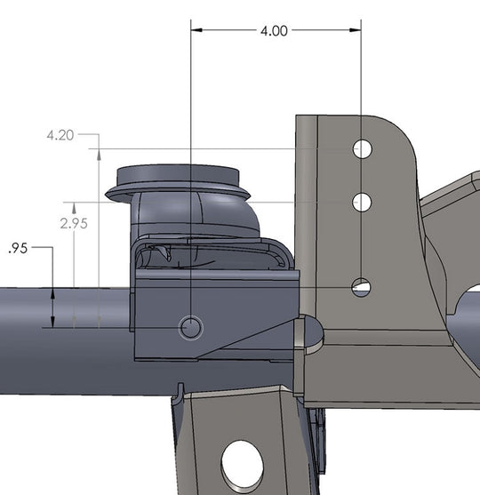 Raised Tracbar Bracket For TJ Front Axle Artec Industries - Image 2