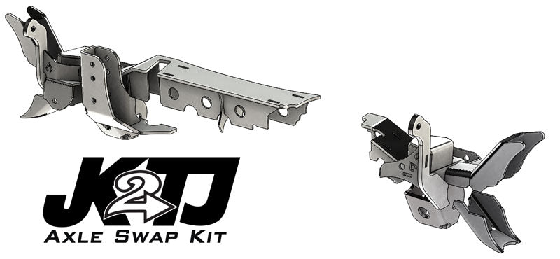 JK2TJ Front Axle Swap Kit Dana 44 Rubicon LCA Brackets W/CAM Slot Artec Industries - Image 1