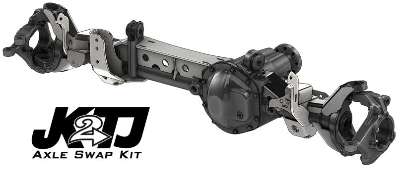 JK2TJ Front Axle Swap Kit Dana 44 Rubicon LCA Brackets W/Standard Hole Artec Industries - Image 2